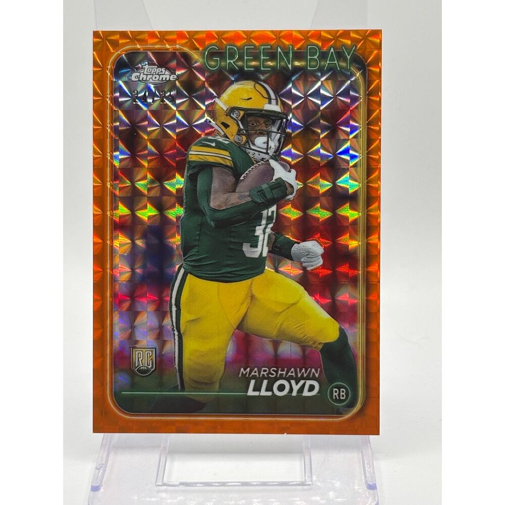 2024 Topps Chrome Marshawn Lloyd Rookie Orange Geometric Refractor 24/25 SP RC